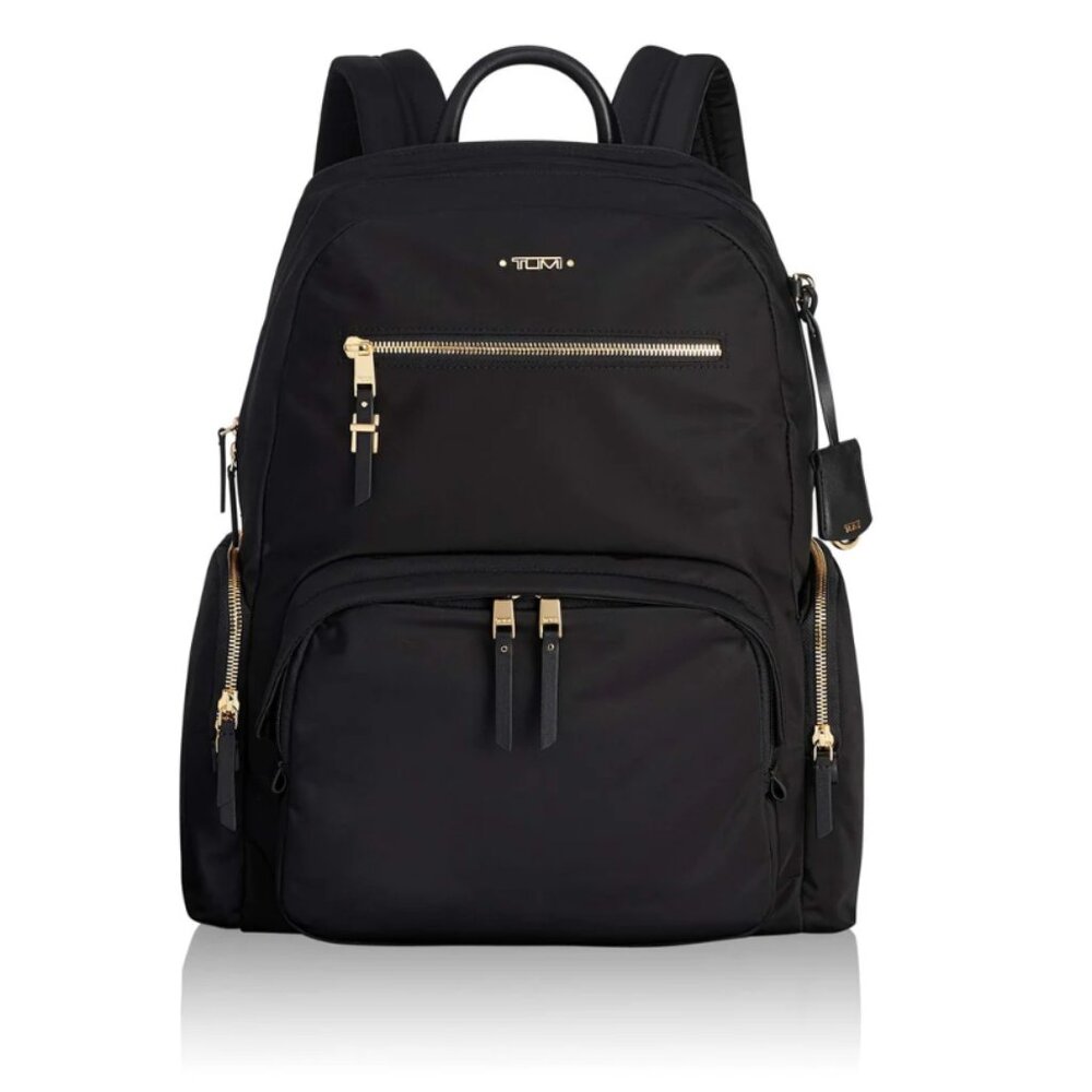 NEW/UNUSED Tumi Black Backpack with Gold Accents